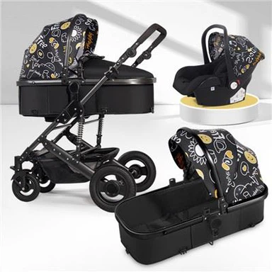 Розови бебешки колички със седалка за количка